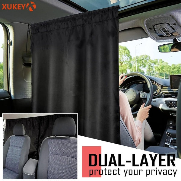 XUKEY 1x Car Divider Privacy Curtains Sun Shade Block Window Cover Camping Accessories