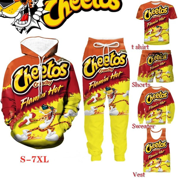 New Hot Sale Cheetos Men Women 3D Printing Harajuku Style T Shirt -hoodies- Sweatshirts-pants-shorts-vest-Zip Hoodies Plus Size S-7XL