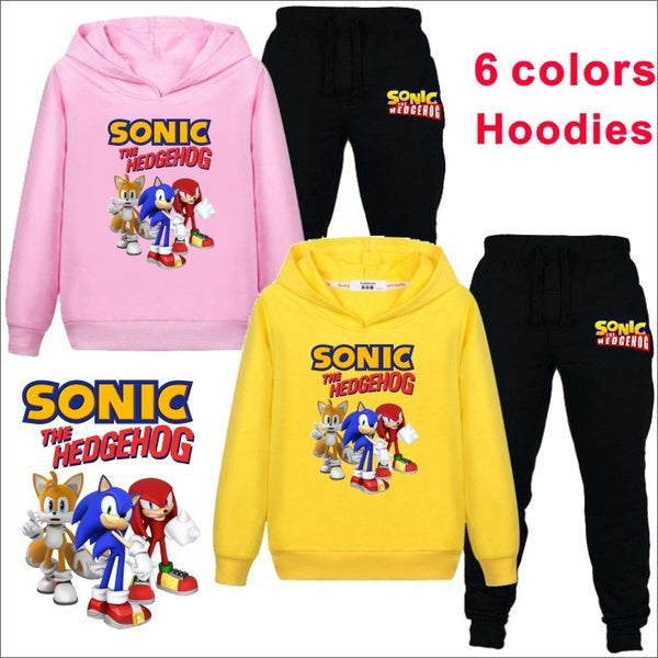 2021 Autumn Fashion Kids Clothes Sets Hoodie + Pants Tracksuit Boys Girls Hooded Sweatshirt Suits Two Piece Set Pullover Jumper Jacket Coat