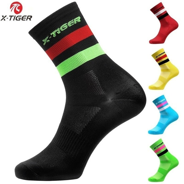 X-TIGER Professional Sport Socks Road Bicycle Socks Outdoor Brand Racing Bike Compression Sport Football Basketball Socks Cycling Socks