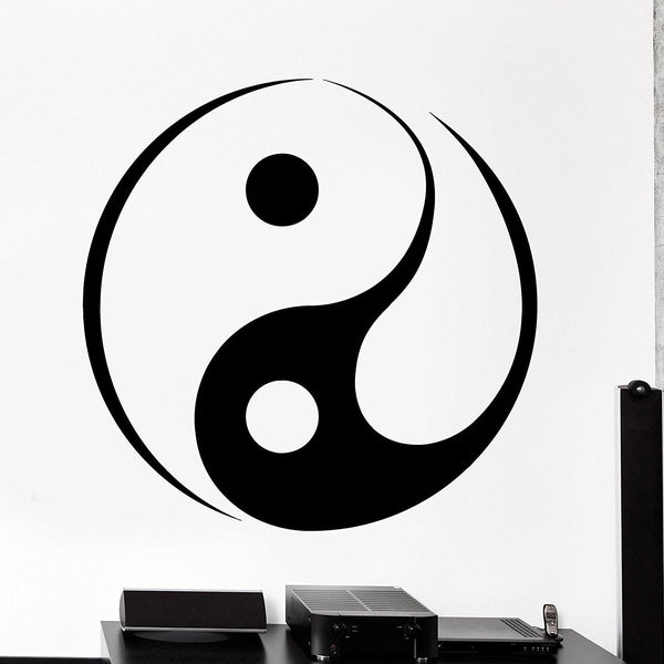 Wall Vinyl Decal Yin Yang Om Meditation Zen Yoga Home Interior Decor