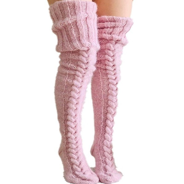 Knitted Socks Keep Warm Long Stockings Extended Long Socks Loose Socks Plus Long Socks for Women