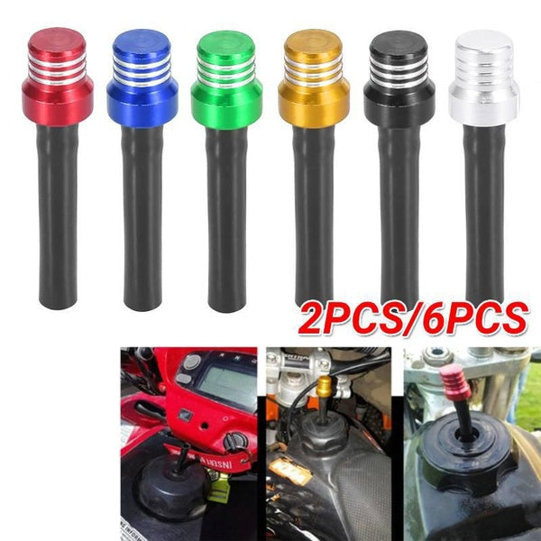 2PCS-6PCS Universal Motorcycle Gas Fuel Cap Single Way Valves Vent Breather Hoses Tubes for Motocross ATV Quad Dirt Pit Bike Fuel Tank Breather Pipe