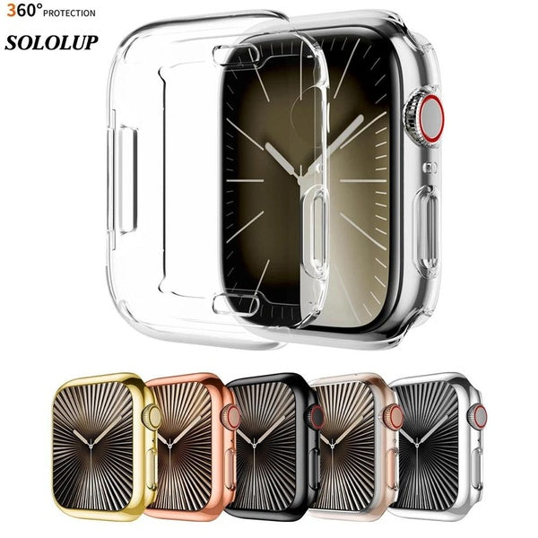 SOLOLUP Case for Apple Watch Series 10 46mm 42mm, Soft TPU Screen Protector All-Around Protective Bumper Shell Cover for iWatch 10 Accessories