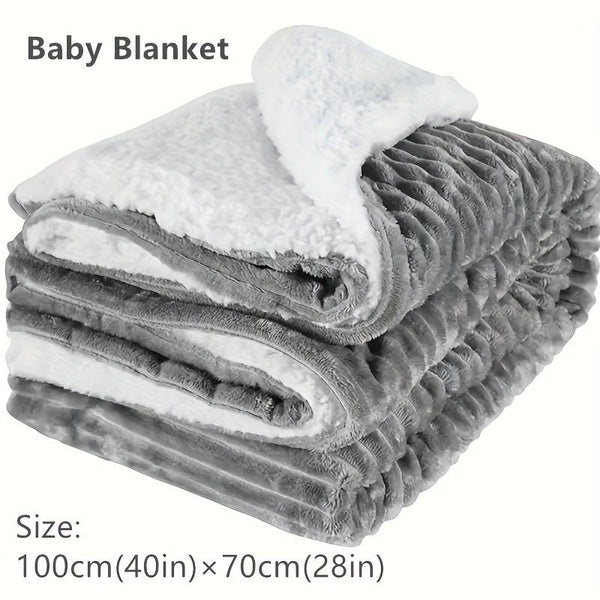 39.37*29.53inch Fleece Baby Blanket Gray Soft Blanket - Travel Warm Comfy, Super Soft & Plush Throws For Bed, Couch, Sofa - Lightweight Cozy Fuzzy Bl
