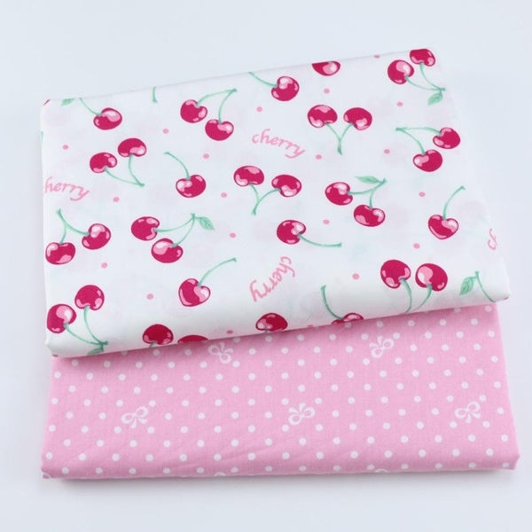 Children's Cartoon Fruit Print Cloth Small Cherry Pure Cotton Twill Baby Summer Sun Protection Clothing Air Conditioning Quilt Fabric