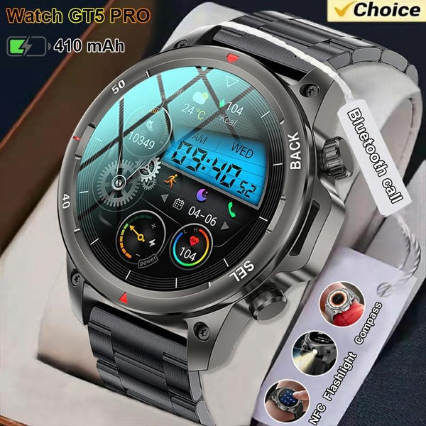 Montre connectée pour hommes, GPS, NFC, écran tactile, cercle complet, appels Bluetooth, étanche, activité sportive, Fitness, avec boîte, 2024