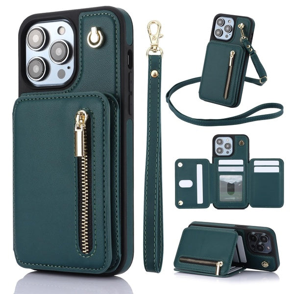 Étui de téléphone en cuir portefeuille de cartes pour 15 15Plus 15Pro 15ProMax 14 14Plus 14Pro 14ProMax 13 13Pro 13ProMax 12 12Pro 12ProMax 11 11ProM