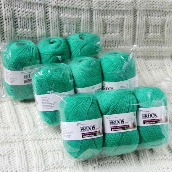 Sale New Fashion 9 Skeins X 50gr LACE Hand Crochet Yarn Acrylic Wool Cashmere Scarves Wrap Shawl Hobbies Blanket Rug Rugs Knitting #925 Mint # Profes