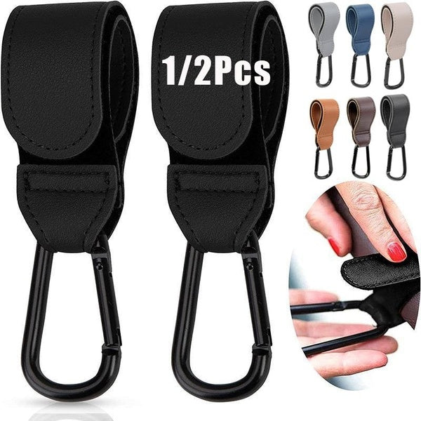 1-2Pcs Multipurpose Baby Stroller Hooks Clip or Hanging Diaper Bag Universal Hooks Accessories for Stroller and Car or Shopping Cart Matron Inn