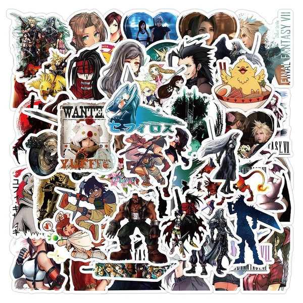 10-60Pcs Final Fantasy Sticker Game Figure Final Fantasy Graffiti Stickers for DIY Luggage Laptop Skateboard Motorcycle Bicycle Stickers
