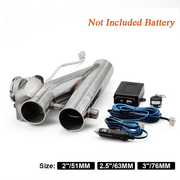 Universal Patented 2 "-2.5''-3 "Dual Valve Electric Exhaust Cut Out Valve Exhaust Exhaust Kit with Wireless Remote Control