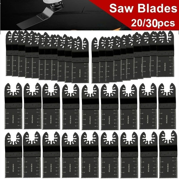 30-20-10PCS 34mm Carbon Steel Coarse Cutter Saw Blades Straight Mix Oscillating Multitool