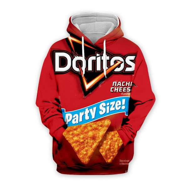 DORITOS Potato Chips Snacks Bag Outfits Sportswear Food Long Sleeve Sweatshirt Tracksuit 3D Print Casual Men's Hoodies Pullover Top