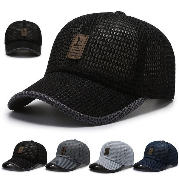 Summer Mesh Hat for Men Outdoor Breathable Large Mesh Baseball Cap Sunshade Sun Protection Leisure Sports Duck Cap