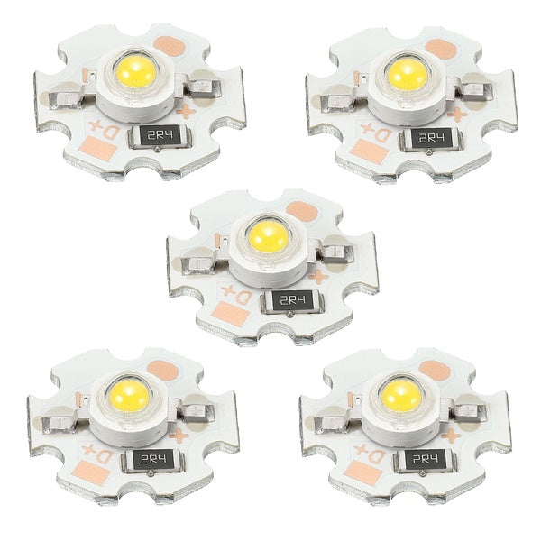 COB LED Light Chip Perle 3W 280lm 3000-3200K 20mm 5VDC Blanc Chaud 10Pcs
