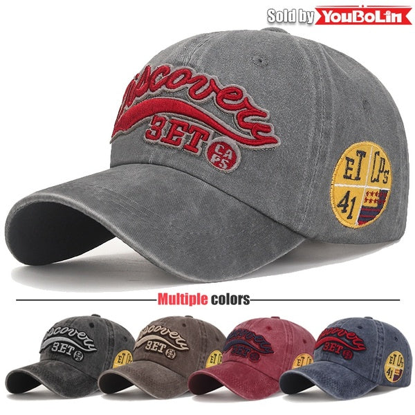 Nouveaux hommes et femmes mode classique pur coton sports et loisirs en plein air casquette de baseball brodé élément de style délavé snapback chapea