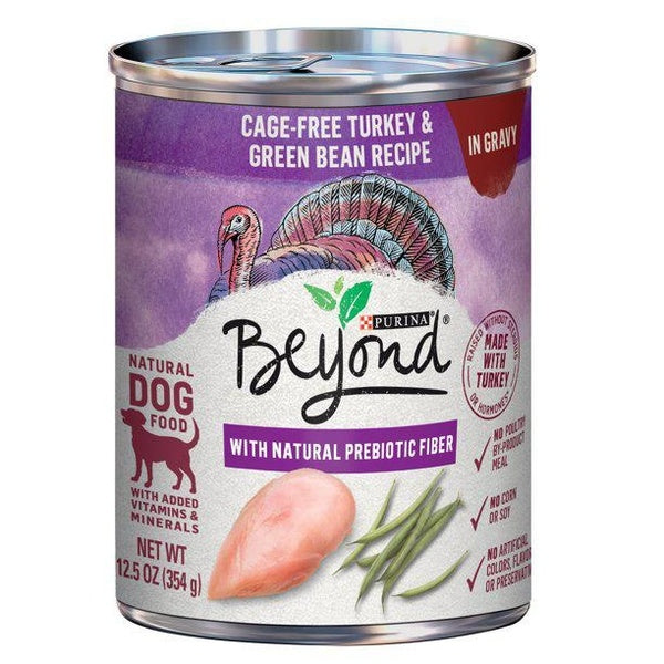 Purina Beyond Immune Health Wet Dog Food Natural Soft Turkey & Green Bean, 12.5 oz Can (12 Pack)