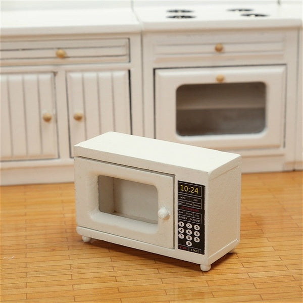 1:12 Simulation Model Miniature Furniture House Exquisite Microwave Oven Furniture Model Kitchen Accessories Decoration