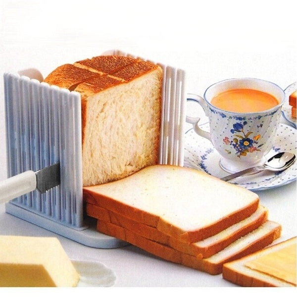 1PC Plastic Foldable And Adjustable Bread Slicer Toast Loaf Sandwich Cutter Mold Baking Tools Kitchen Gadgets OK 0306