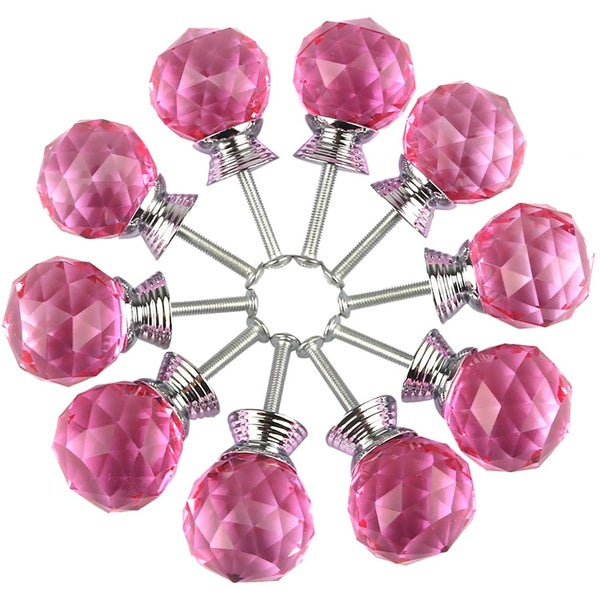 1-10 pièces diamant forme cristal armoire bouton placard tiroir tirer poignée décor à la maison meubles poignée matériel
