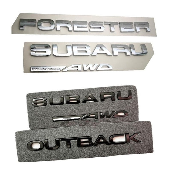 ABS Car Rear Trunk Sticker Emblem Tailgate Letter Badge Decal For Subaru WRX BRZ XV STI Outback Forester Impreza Tribeca