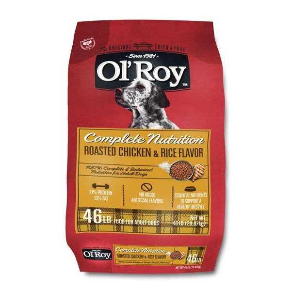 Ol' Roy Complete Nutrition Roasted Chicken & Rice Flavor Dry Dog Food, 46lb Bag