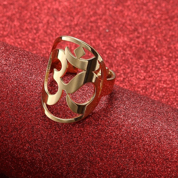 India Yoga OHM Hindu Buddhist AUM OM Hinduism Ring Jewelry