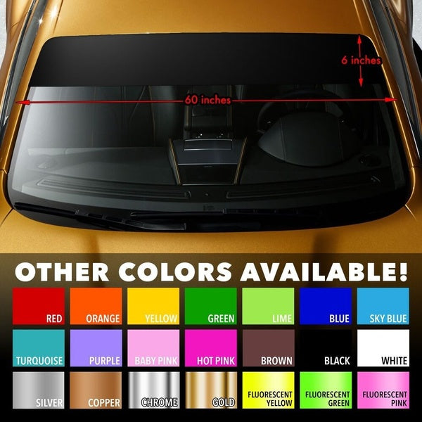 Sun Strip Visor Windshield Banner Premium Vinyl Decal Cast PVC Film DIFFÉRENTES TAILLES