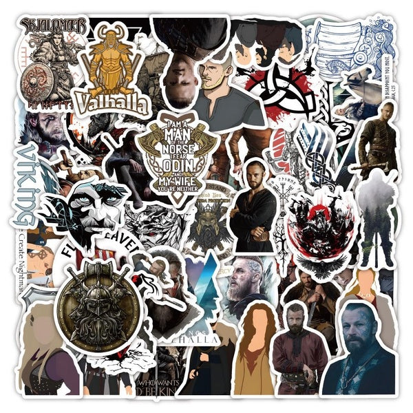 10-50pcs TV show Viking legend stickers Vikings graffiti Stickers for DIY Luggage Laptop Skateboard Motorcycle Bicycle Sticker