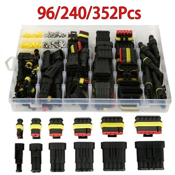 HID Waterproof Connectors 1-2-3-4-5-6 Pin Way Car Electrical Wire Connector Plug Truck Harness Automotive Wire Connector Plug Terminals