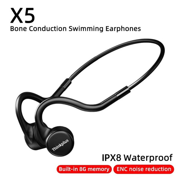 X5 Bone Conduction Headphones Built-in 8GB Memory Wireless Bluetooth-compatible Earphone IPX8 Waterproof headsets