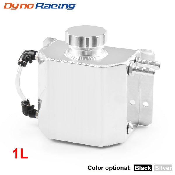 Universal Racing Aluminium Engine Oil Catch Can Water Breather Tank Bottle Polished 1L