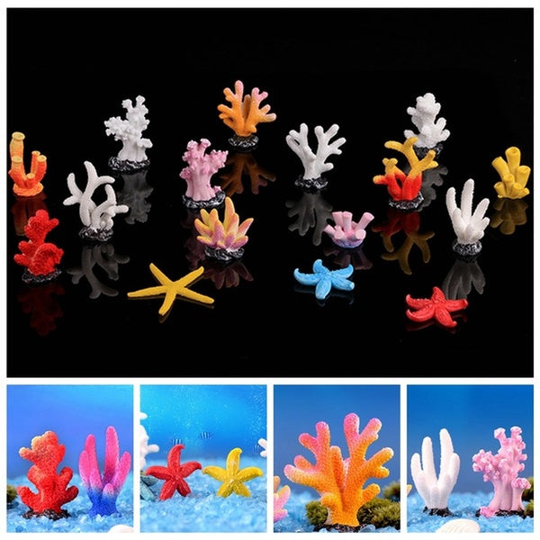 Miniature Simulation Starfish Artificial Coral Resin Ornaments for Micro Landscape Aquarium Decor Fish Tank Decorations Ornaments
