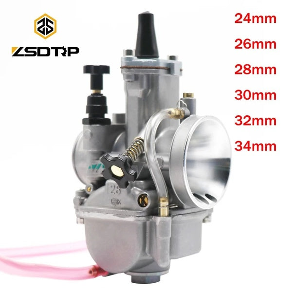 ZSDTRP Carburetor 21 24 26 28 30 32 34 mm Racing carb For 2T-4T Motorcycle ATV Quad Go Kart Buggy Dirt Bike scooter Motocross