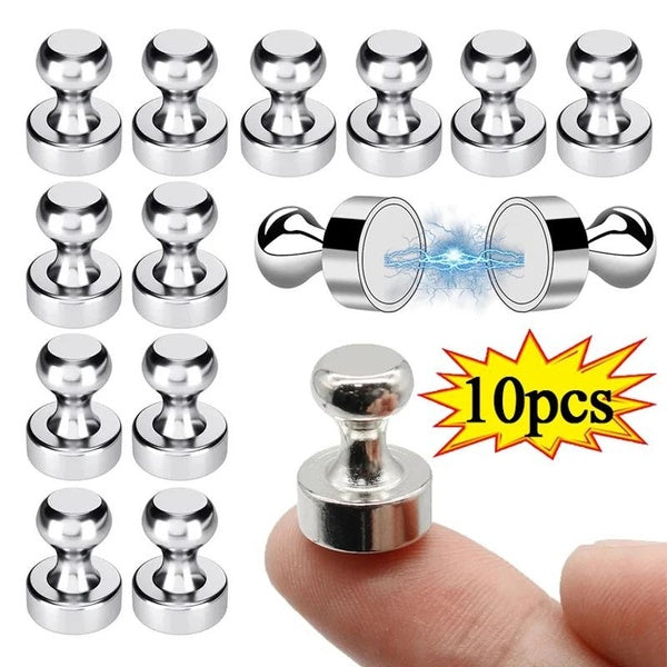 2-5-10Pcs Magnets Metal Pins Refrigerator Magnetic Hooks Strong Magnetic Thumb Tacks for Fridge Whiteboard Office School Supplies