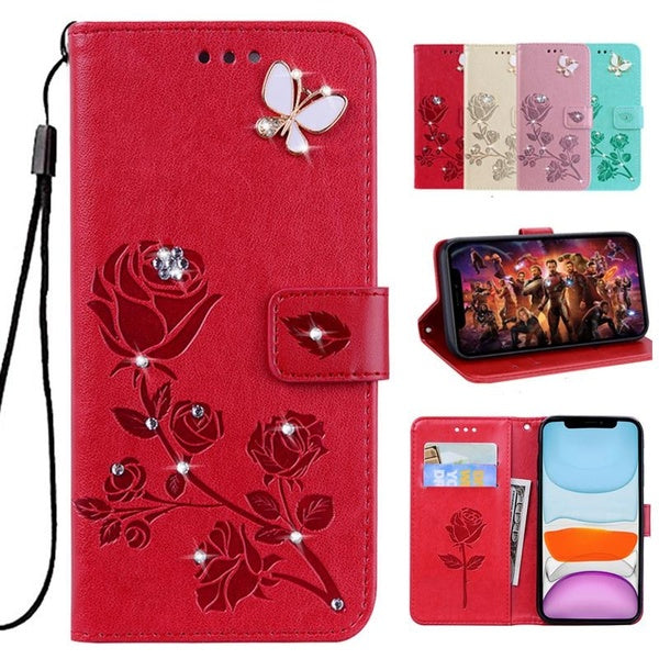 Glitter Wallet Leather Flip Case For Samsung Galaxy S24 S23 S22 S21 S20 Ultra,S24 Plus A15 A25 A35 A55 A14 A24 A34 A54 A13 A23 A33 A53 A05 A05s for i