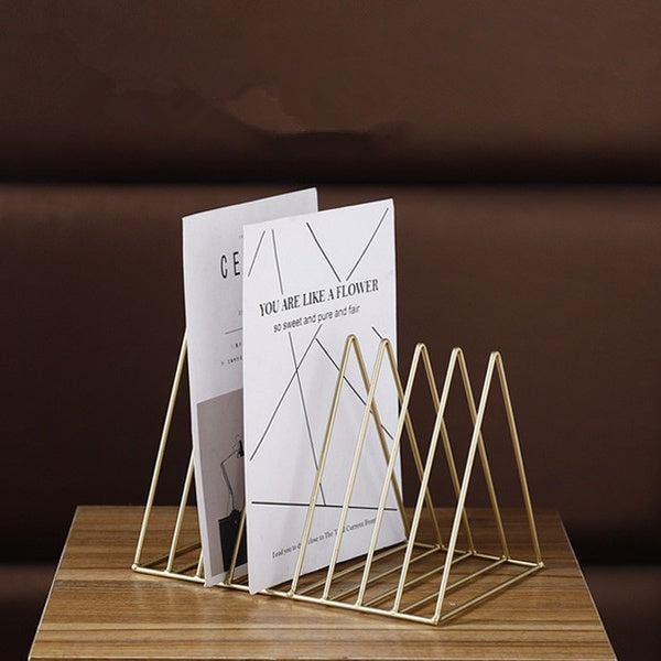 1PC Iron Bookshelf Magazine Display Stand Newspapers Storage Rack Vintage Organizer Storage Holder Office Decor Book Rack JL 207