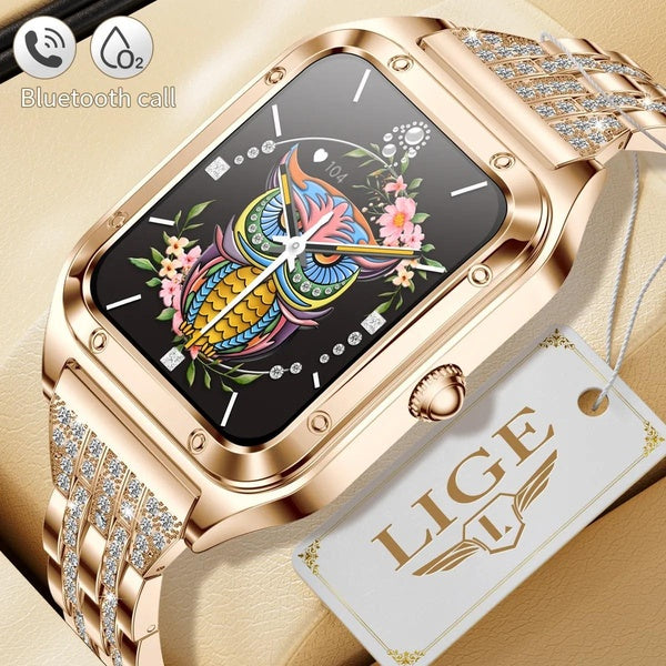LIGE 2023 mode montre intelligente dames Bluetooth appel tension artérielle multifonctionnel sport Bracelet étanche Smartwatch femmes + boîte