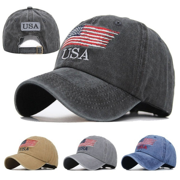 USA Flag Retro Embroidery Men Baseball Cap Women Sport Bones Casquette Gorras Male Snapback Hat