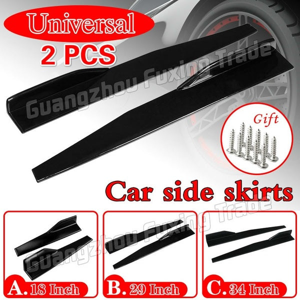 Universal Car Side Skirt Rocker Splitters Winglet Diffuser Wings Black Look Bumper Lip Body Side Skirts Universal Side Skirt Splitter Spoiler Side Sk