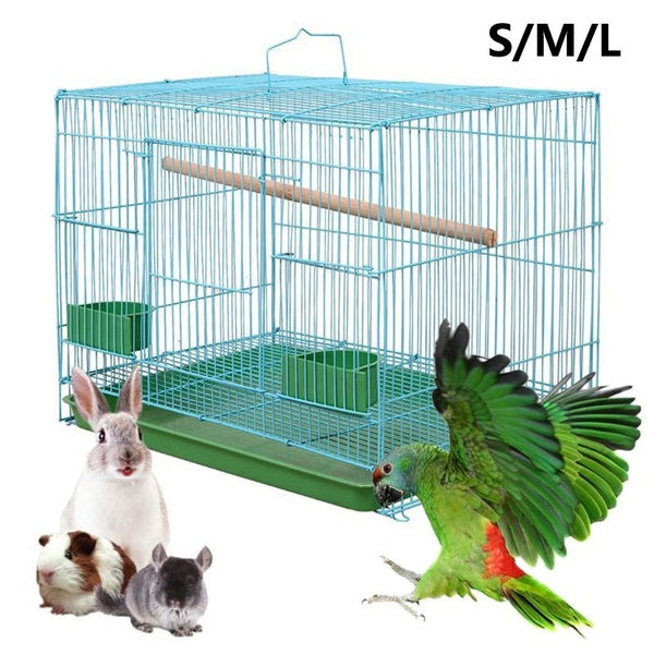 Offres spéciales perruche perroquet Cage à oiseaux fil pour animaux de compagnie rectangulaire petite Cage pour petits oiseaux et canaris Rekord mang