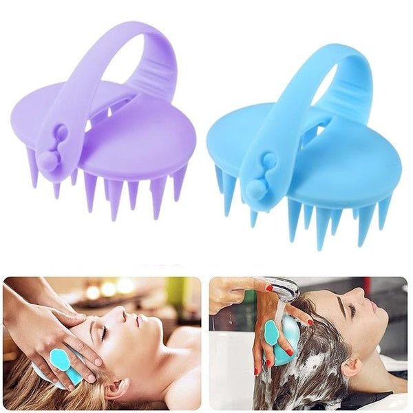 2 Pcs Spa Hairbrush Soft Massage Hair Brush Body Brush Head Massage Shampoo Artifact Scalp Care Products for Hair Growth, and Anti-Dandruff