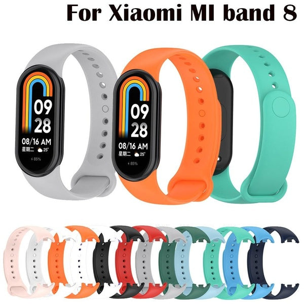 Silicone Sport Band for Xiaomi MiBand 8 SmartWatch Accessories Soft Wristband for Mi Band 8 Strap