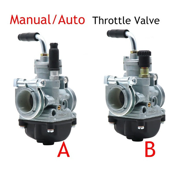 Motorcycle Manual-Auto throttle Valve choke Carburetor carb For 50-100cc Engine 4 stroke Dellor PHBG Scooter Moped