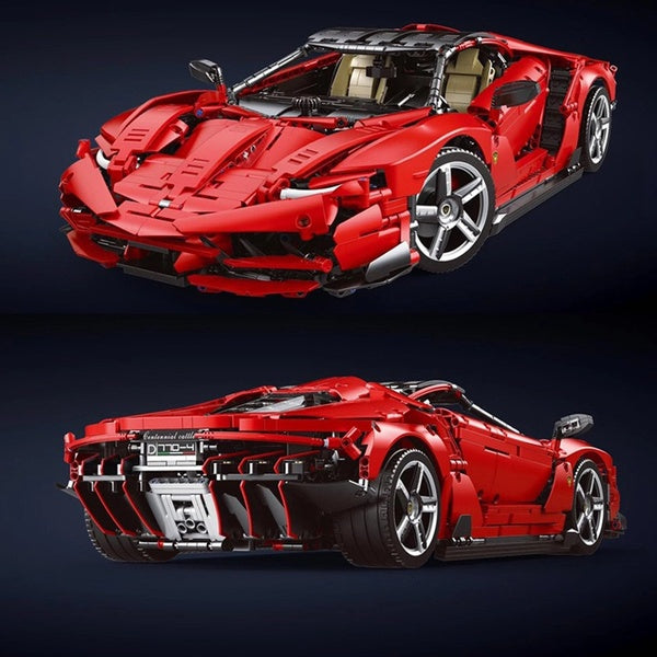 New 3874Pcs Red Super Sport Car Model Building Block Brick Boy Toy Christmas Gift