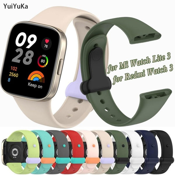 YuiYuKa Band for XiaoMi Redmi Watch 3 for Mi Watch Lite 3 Sport Soft Silicone Replacement Wristband Bracelet Strap Accessories for Redmi Watch 3 Matron Inn