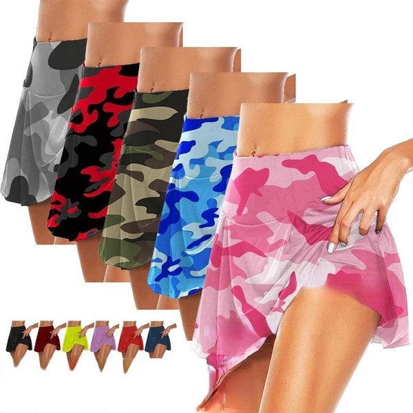 Shorts de sport à double couche pour femmes Leggings de yoga à séchage rapide Shorts de fitness Jupe XS-5XL