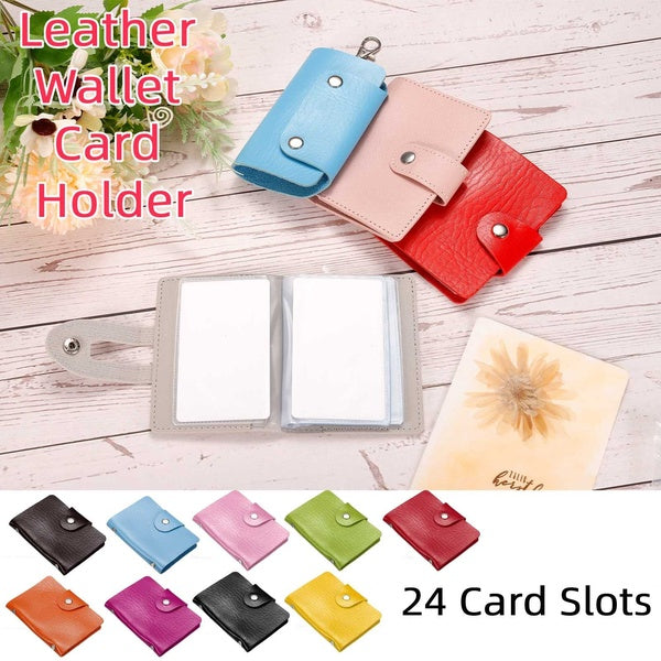 Porte-cartes de crédit fin en cuir PU Porte-cartes fin Porte-cartes de visite Portefeuille de voyage Porte-cartes