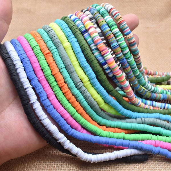 6mm Round Polymer Clay Beads Chip Loose Spacer Handmade Beads For DIY Jewelry Making Bracelet Finding Mixed Color
